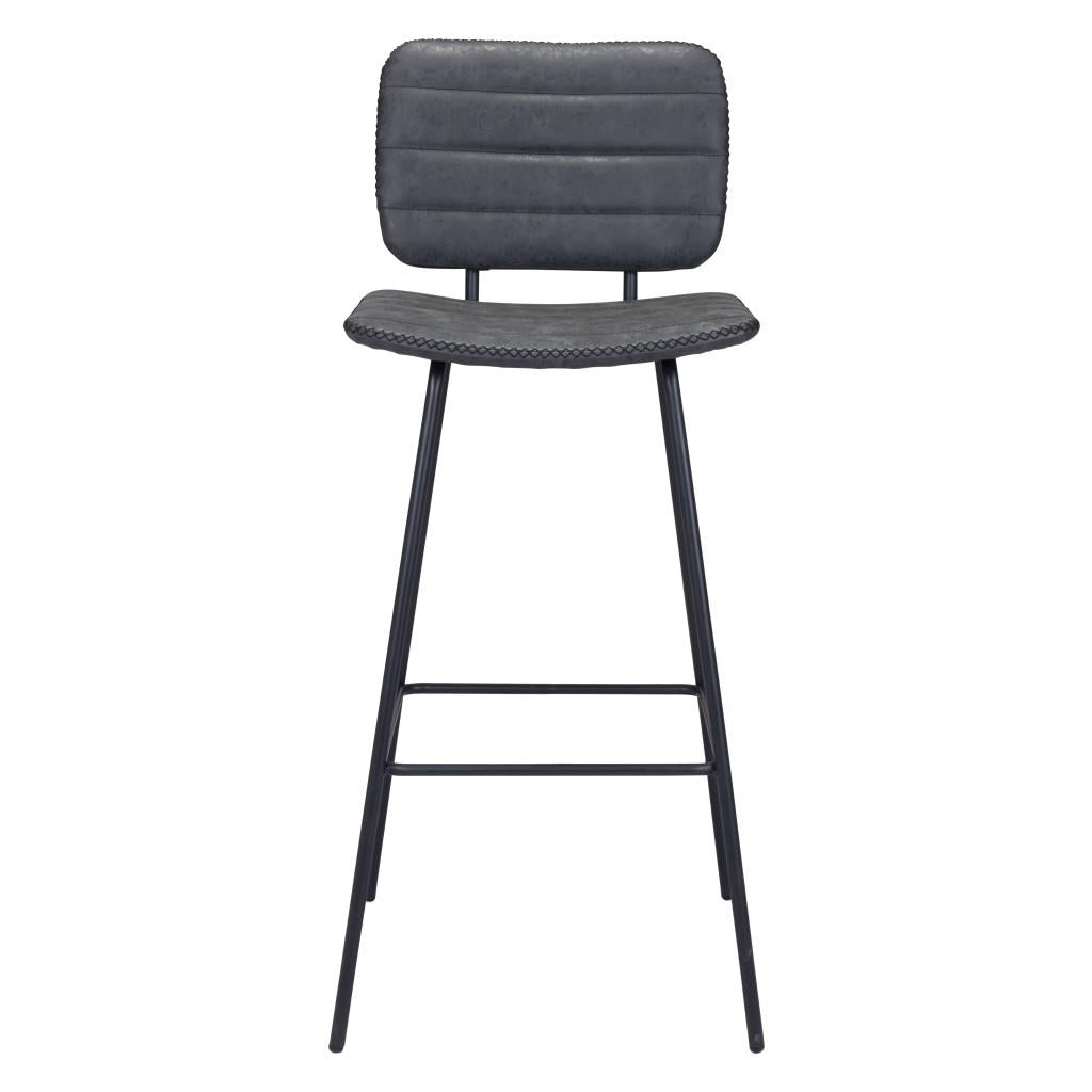 ZUO Boston Barstool (Set of 2) Vintage Black