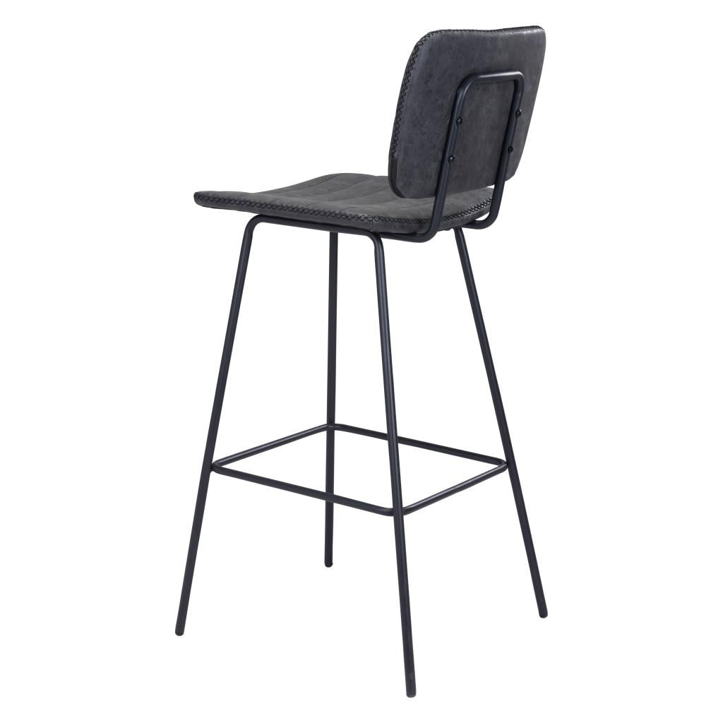 ZUO Boston Barstool (Set of 2) Vintage Black