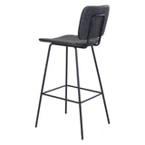 ZUO Boston Barstool (Set of 2) Vintage Black