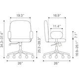 ZUO Lionel Office Chair Olive Green