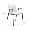 ZUO Desi Dining Chair (Set of 2) White