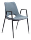 ZUO Desi Dining Chair (Set of 2) Azure Gray
