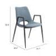 ZUO Desi Dining Chair (Set of 2) Azure Gray