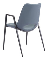 ZUO Desi Dining Chair (Set of 2) Azure Gray