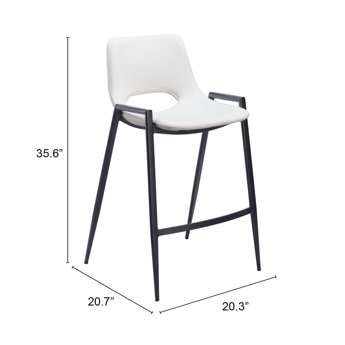 ZUO Desi Counter Stool (Set of 2) White