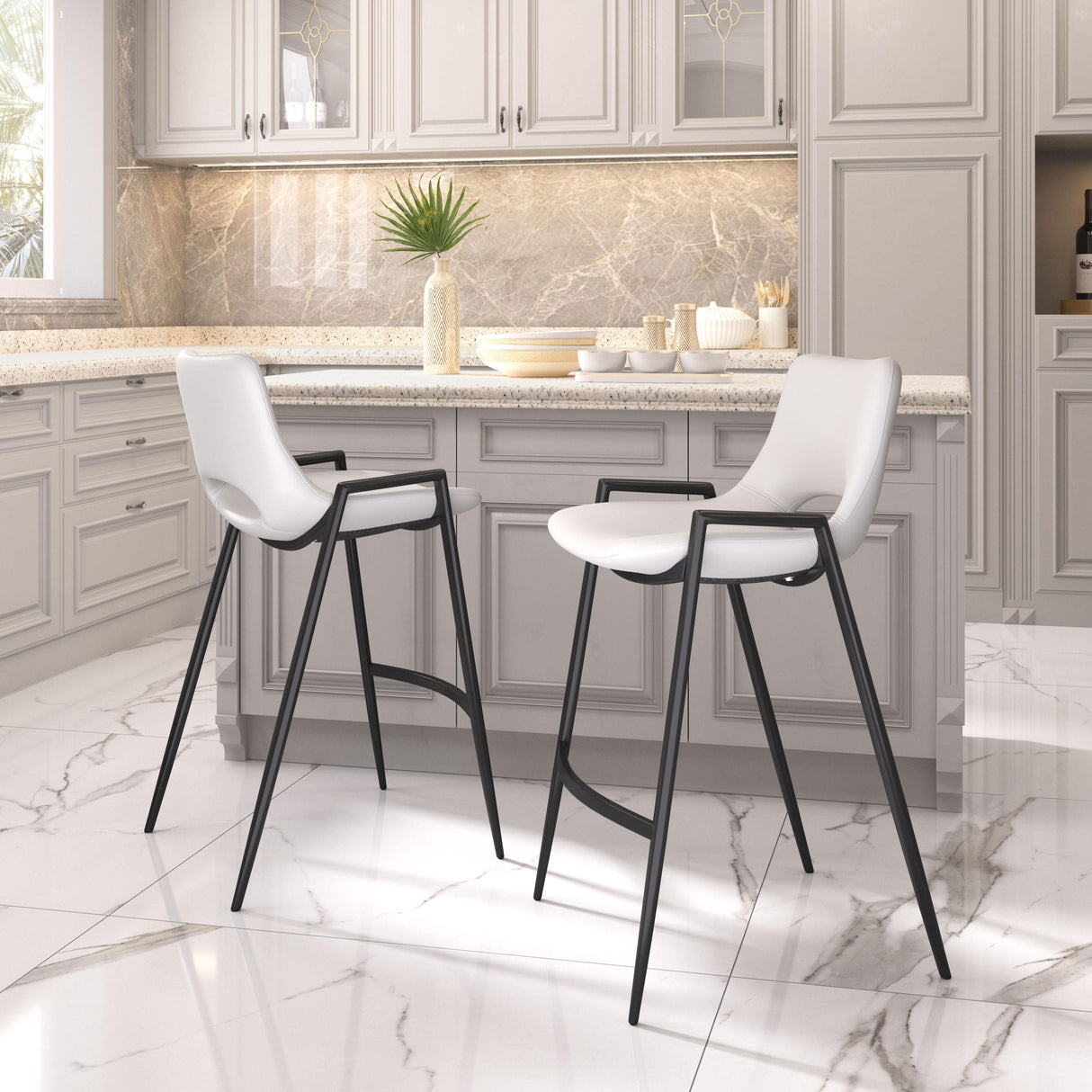 ZUO Desi Counter Stool (Set of 2) White