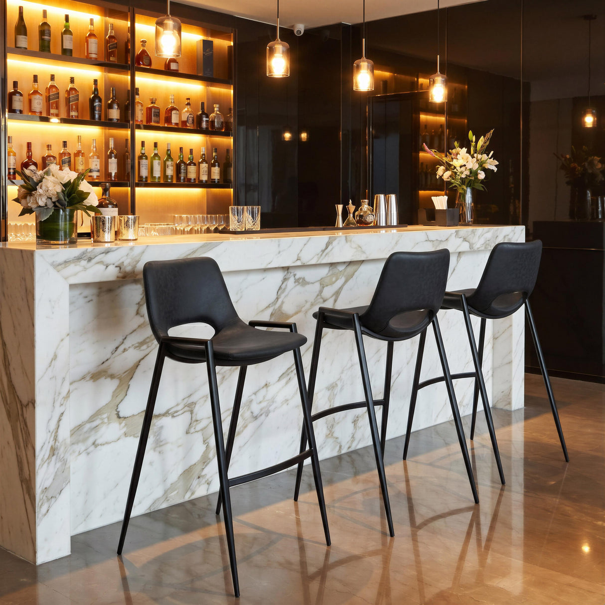 ZUO Desi Barstool (Set of 2) Black