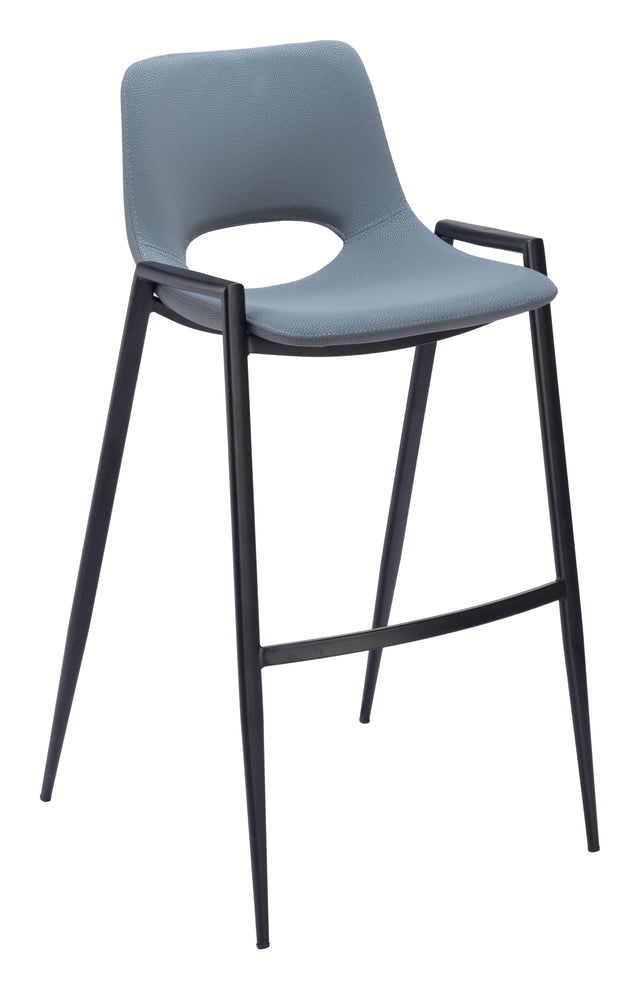 ZUO Desi Barstool (Set of 2) Azure Gray