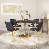 ZUO Desi Dining Chair (Set of 2) Black & Gold