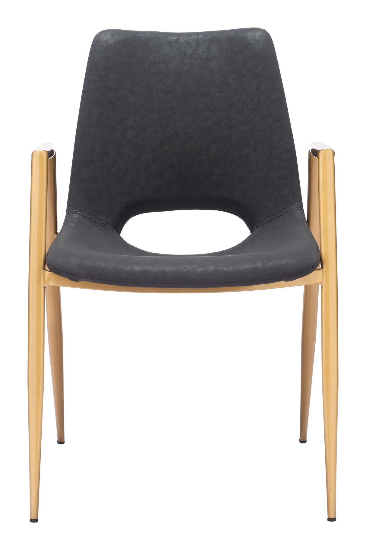 ZUO Desi Dining Chair (Set of 2) Black & Gold