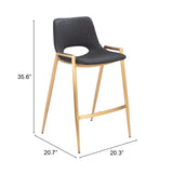 ZUO Desi Counter Stool (Set of 2) Black & Gold
