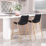 ZUO Desi Counter Stool (Set of 2) Black & Gold