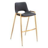 ZUO Desi Barstool (Set of 2) Black & Gold