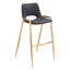ZUO Desi Barstool (Set of 2) Black & Gold