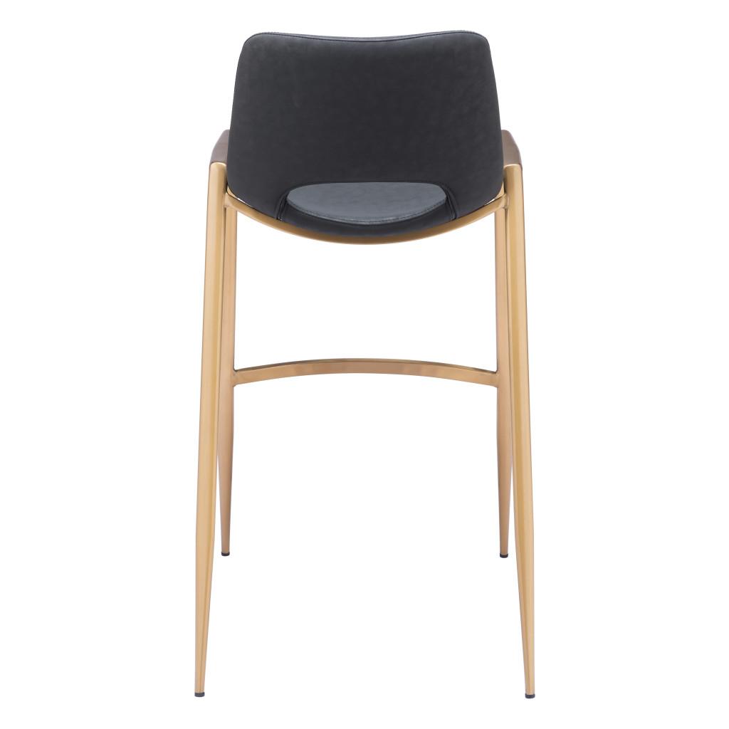 ZUO Desi Barstool (Set of 2) Black & Gold