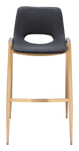 ZUO Desi Barstool (Set of 2) Black & Gold
