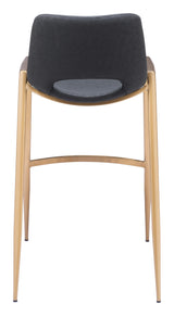 ZUO Desi Barstool (Set of 2) Black & Gold
