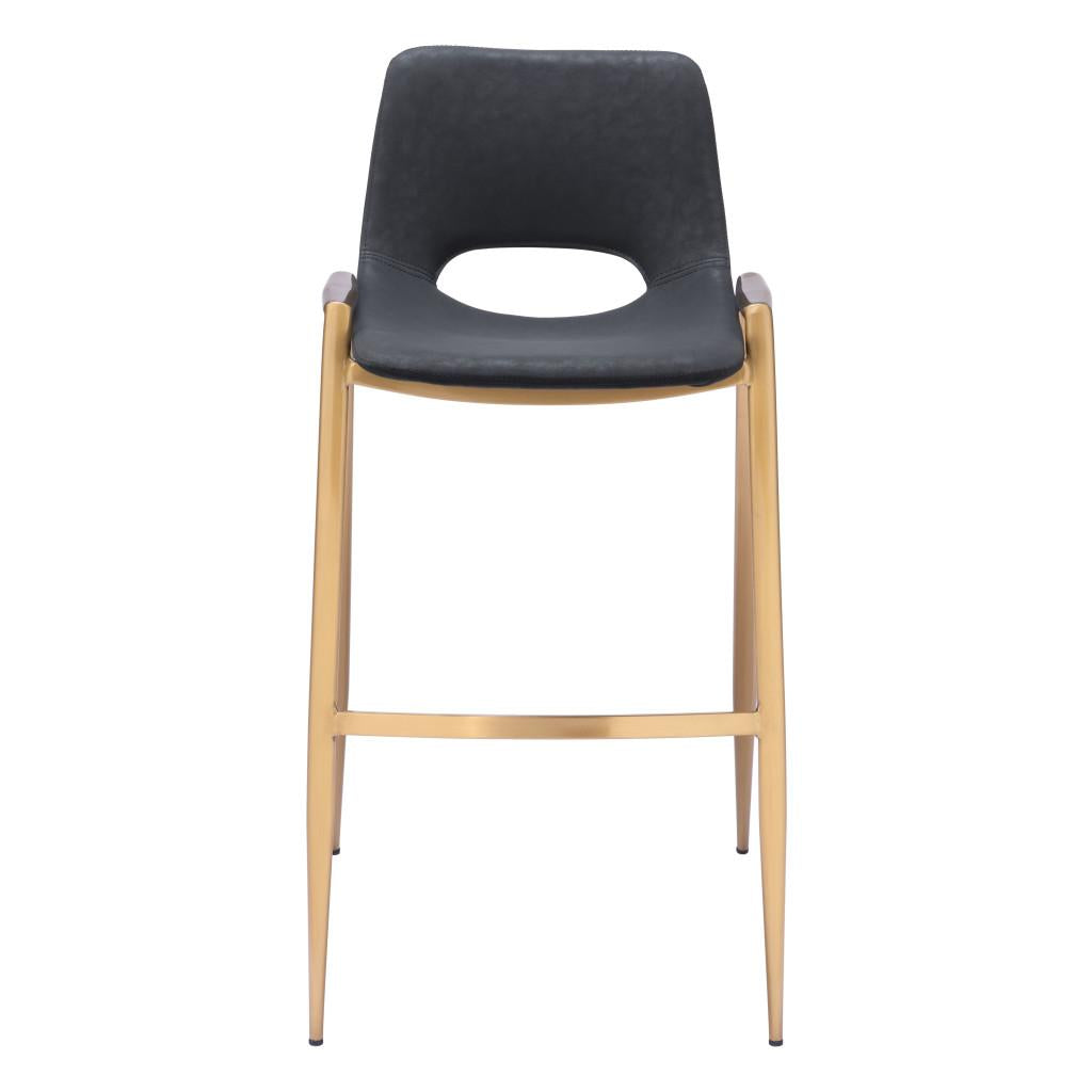 ZUO Desi Barstool (Set of 2) Black & Gold