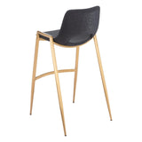 ZUO Desi Barstool (Set of 2) Black & Gold