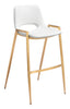 ZUO Desi Barstool (Set of 2) White & Gold