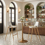 ZUO Desi Barstool (Set of 2) White & Gold
