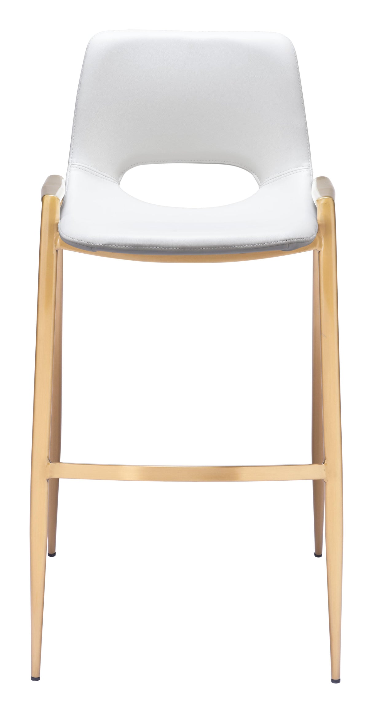 ZUO Desi Barstool (Set of 2) White & Gold