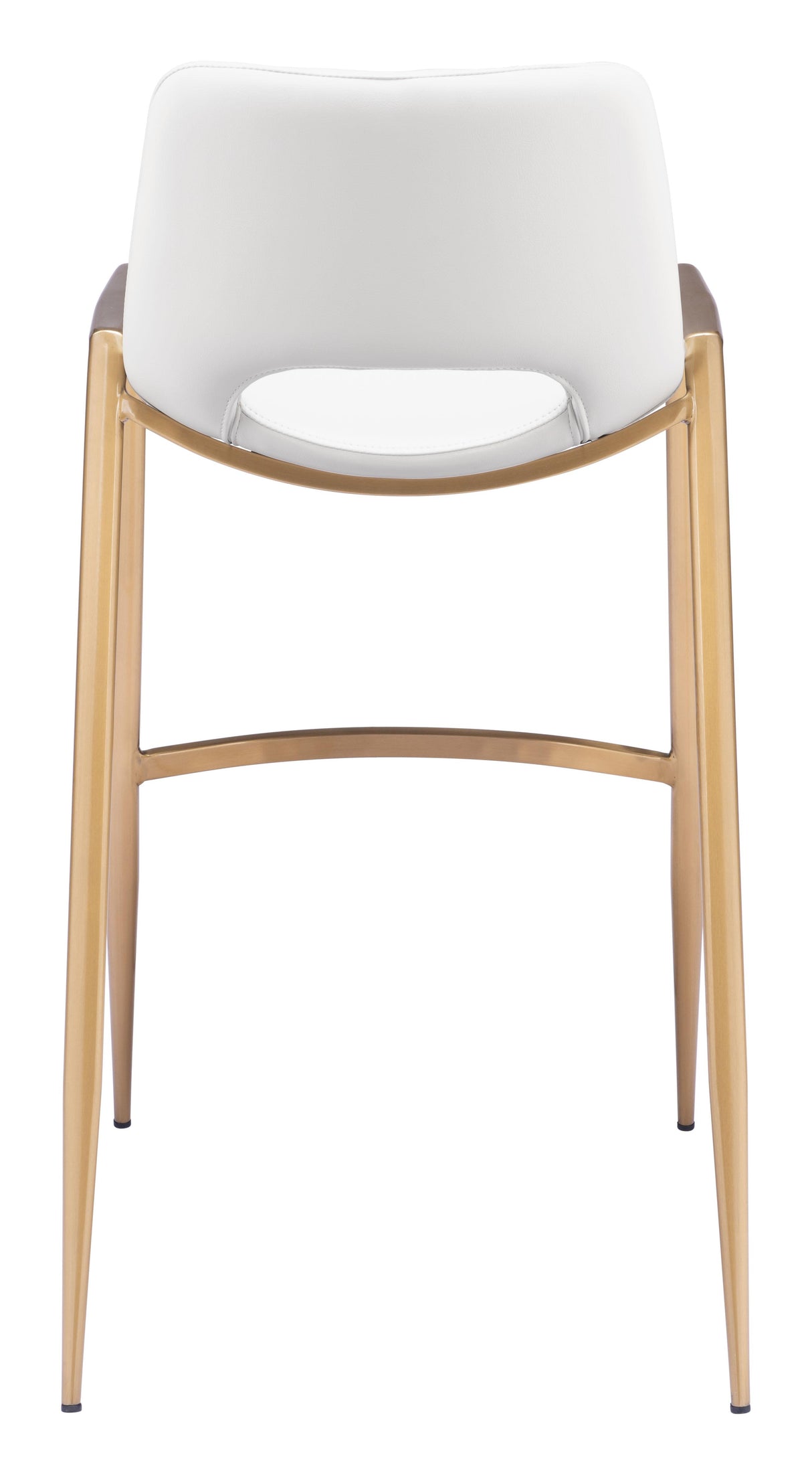 ZUO Desi Barstool (Set of 2) White & Gold