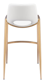 ZUO Desi Barstool (Set of 2) White & Gold