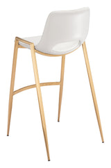 ZUO Desi Barstool (Set of 2) White & Gold