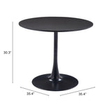 ZUO Opus Dining Table Black