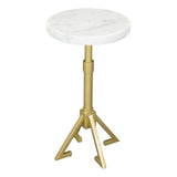 ZUO Maurice Side Table White & Gold