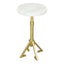 ZUO Maurice Side Table White & Gold