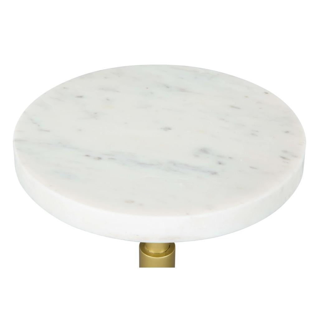 ZUO Maurice Side Table White & Gold