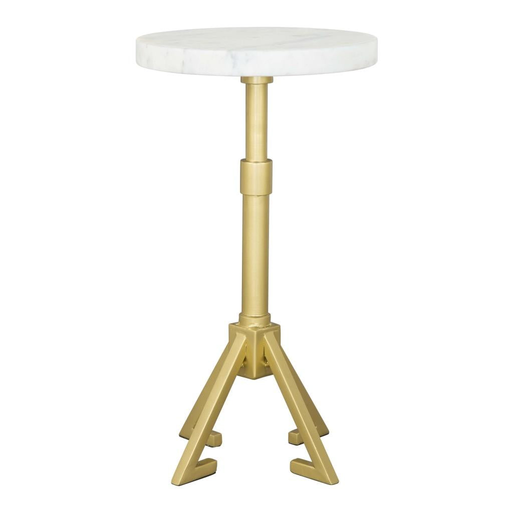 ZUO Maurice Side Table White & Gold