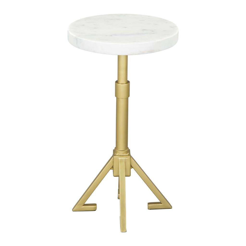 ZUO Maurice Side Table White & Gold