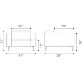 ZUO Milan Armchair Dark Gray