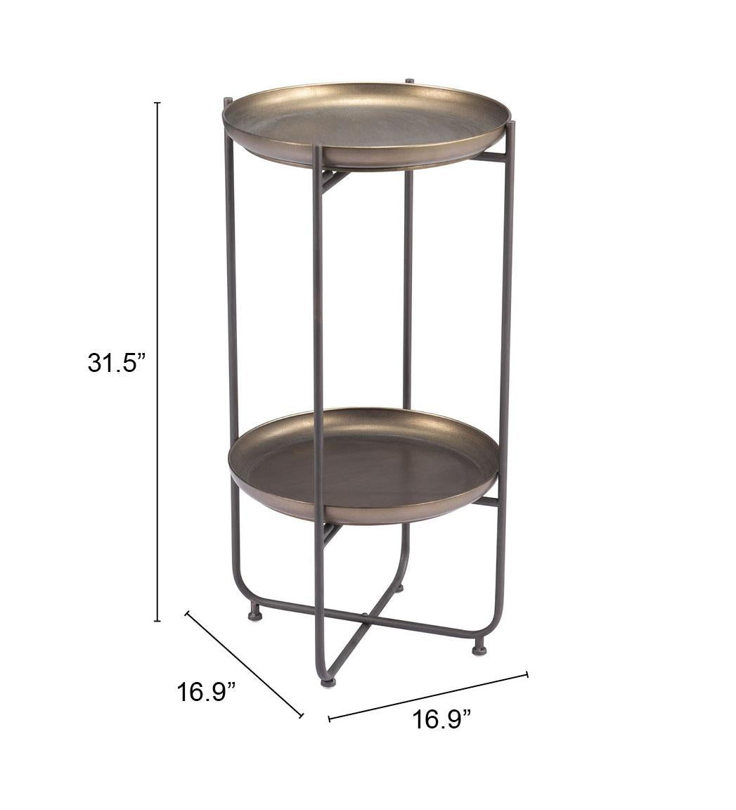 ZUO Bronson Accent Table Bronze