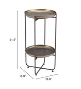 ZUO Bronson Accent Table Bronze