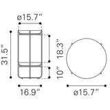 ZUO Bronson Accent Table Bronze