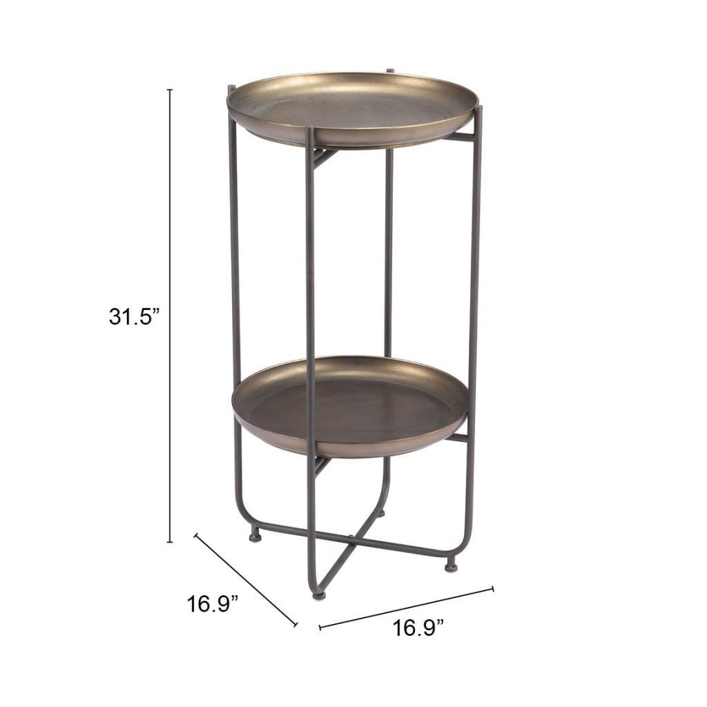 ZUO Bronson Accent Table Bronze