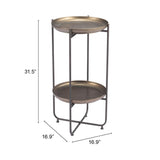 ZUO Bronson Accent Table Bronze