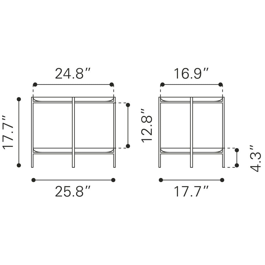 ZUO Bronson Coffee Table Bronze