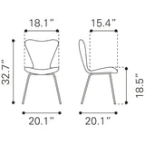 ZUO Torlo Dining Chair (Set of 2) Black