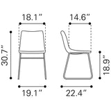 ZUO Smart Dining Chair (Set of 2) Black