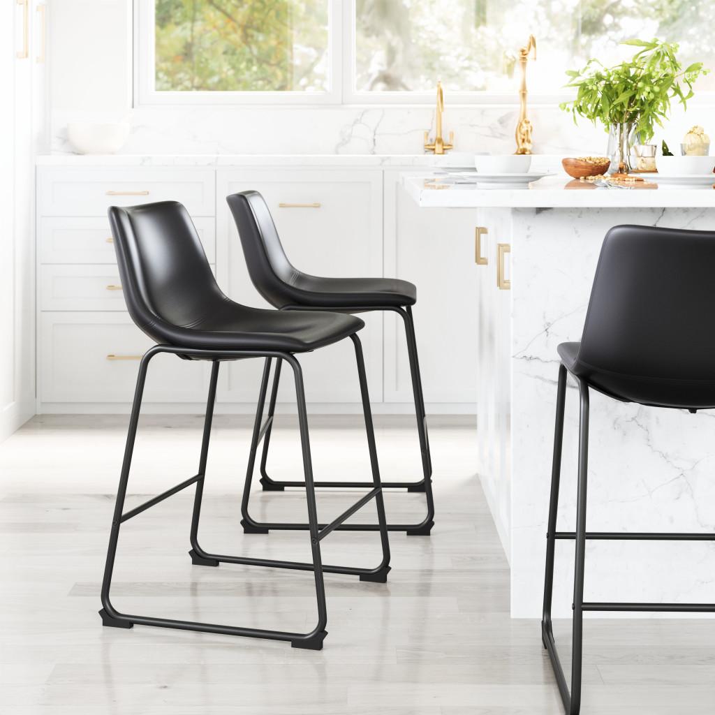 ZUO Smart Counter Stool (Set of 2) Black