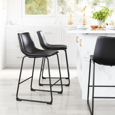 ZUO Smart Counter Stool (Set of 2) Black