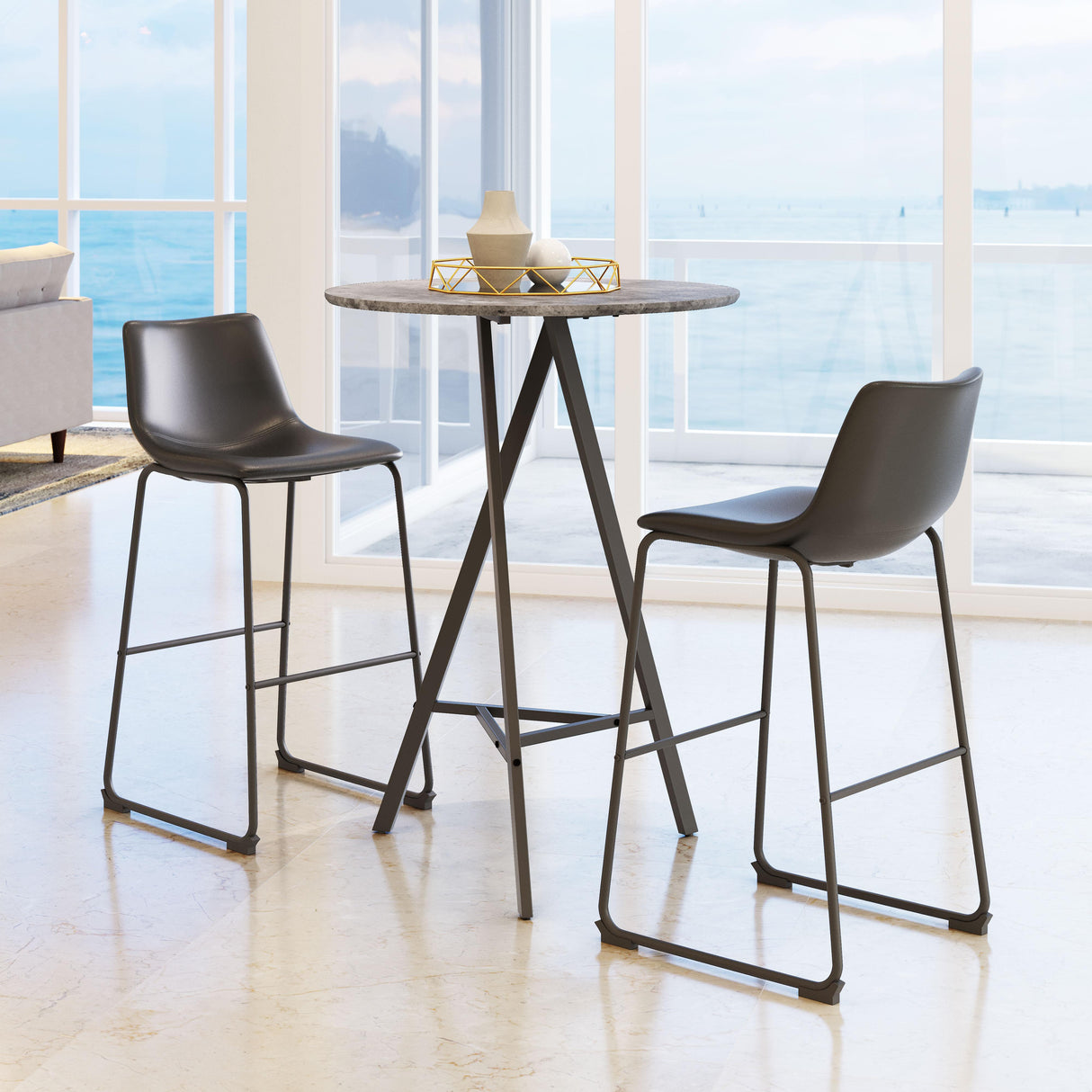 ZUO Smart Barstool (Set of 2) Black
