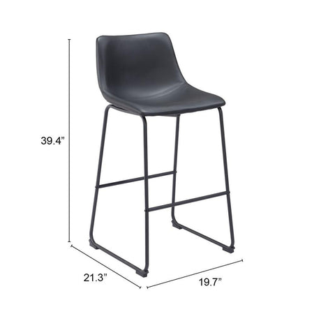 ZUO Smart Barstool (Set of 2) Black