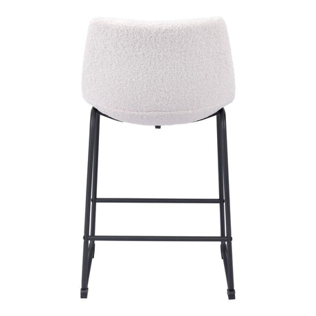 ZUO Smart Counter Stool (Set of 2) Ivory