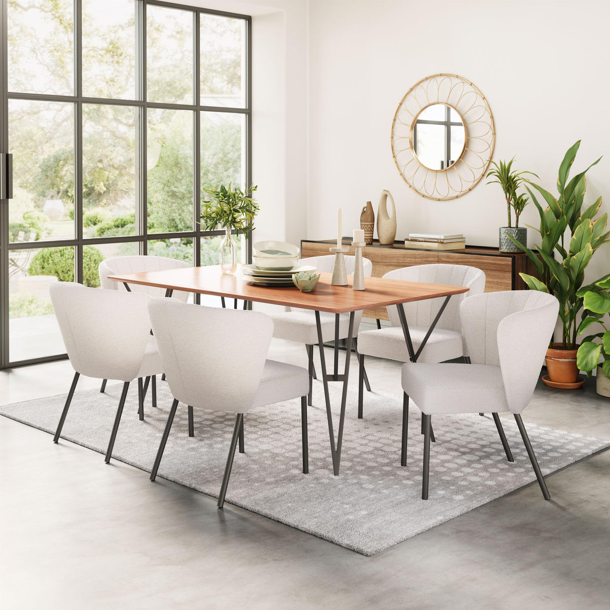 ZUO Aimee Dining Chair (Set of 2) Cream
